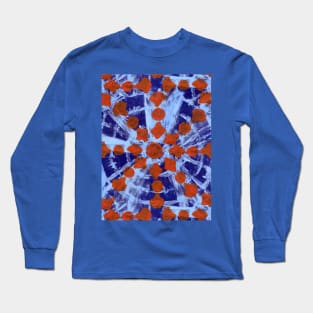 Mandala Tie Dye - Blue and Orange Long Sleeve T-Shirt